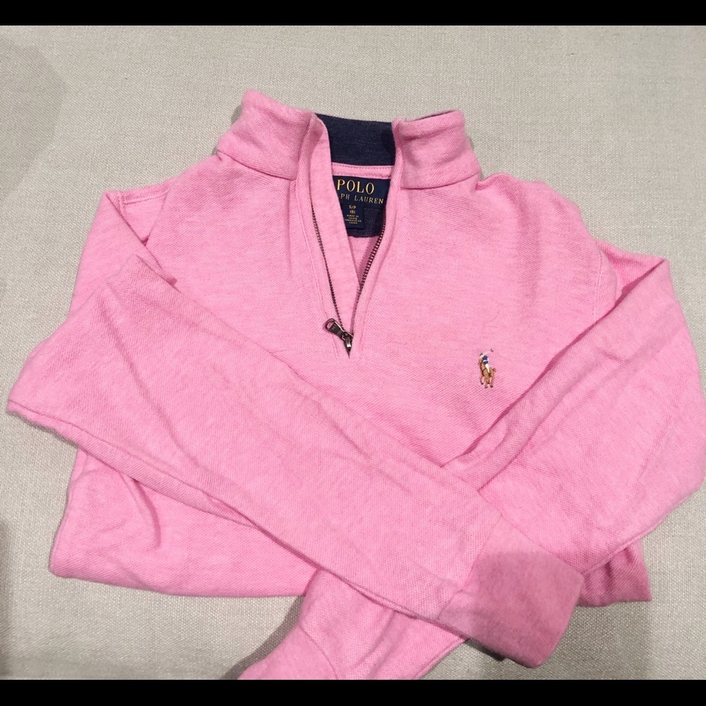 Polo Ralph Lauren sweatshirt  with half zipper.